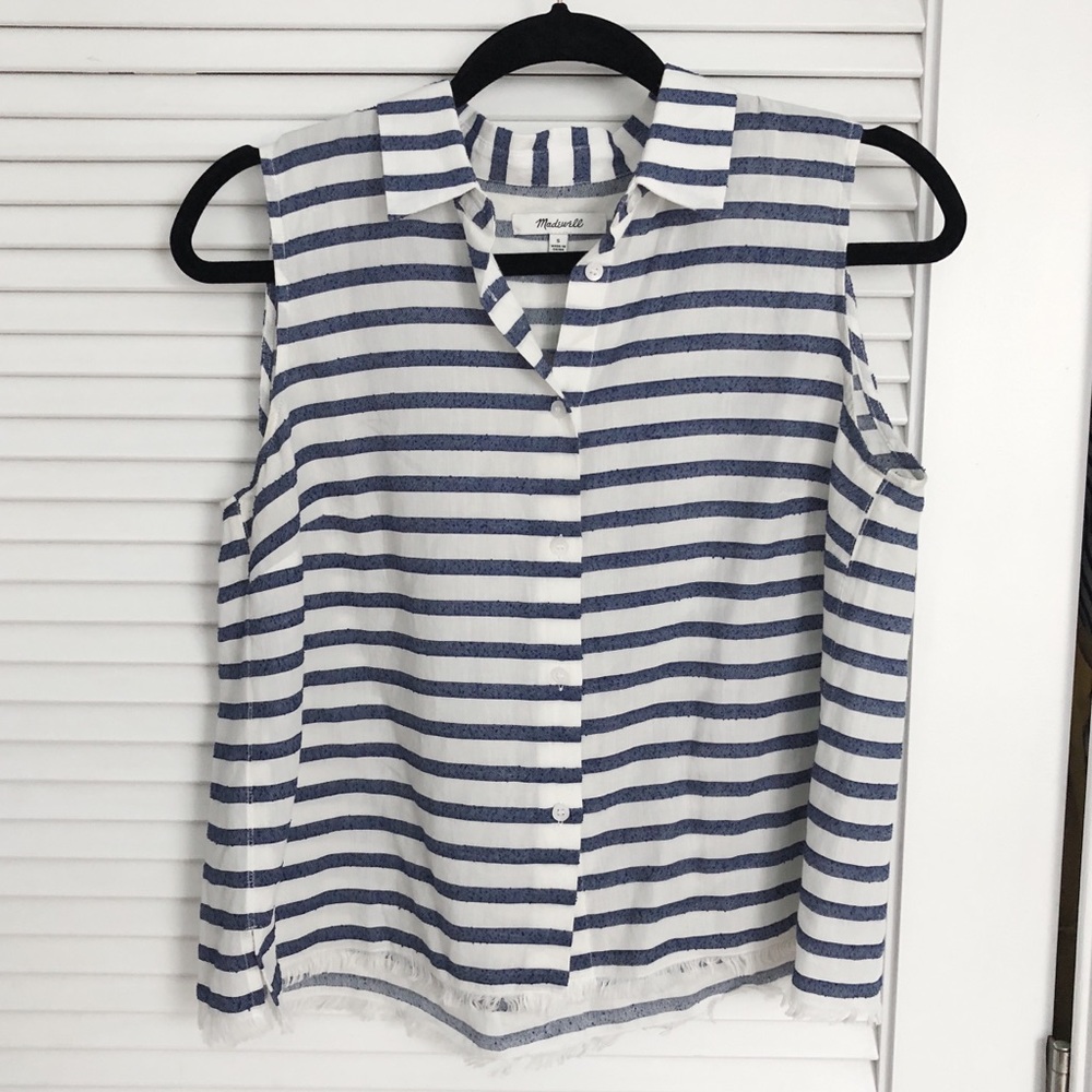 Madewell Striped Moment Fringe Tank